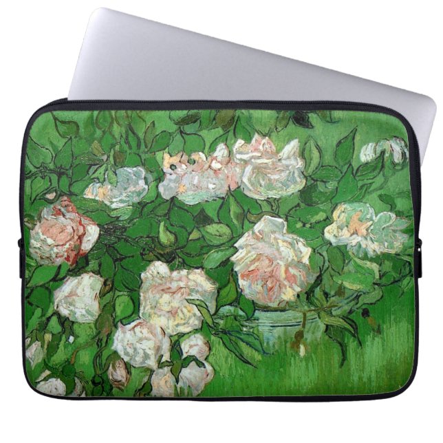 Stilleben: Rosa rosor av Vincent van Gogh Laptop Fodral (Framsidan)