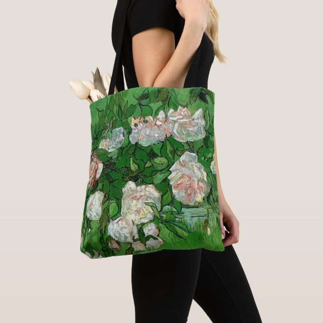 Stilleben: rosa rosor av Vincent van Gogh Tygkasse (Närbild)