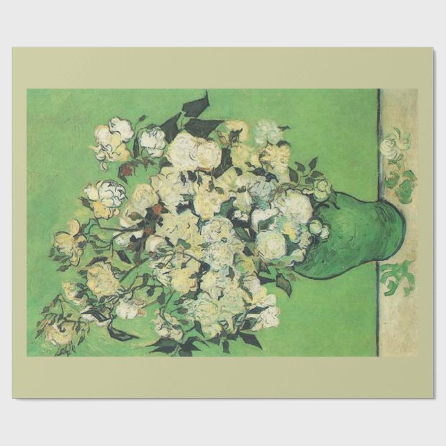 Stilleben - Rosa rosor i en vas, Van Gogh Presentpapper (Platt)