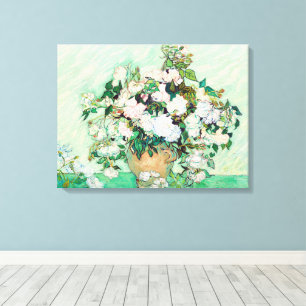 Stilleben Rosor i en vas av Vincent van Gogh Canvastryck