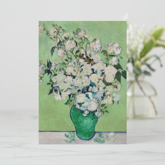 Stilleben Rosor i en vas av Vincent van Gogh Inbjudningar (Stående Fram)