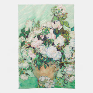 Stilleben Rosor i en vas av Vincent van Gogh Kökshandduk