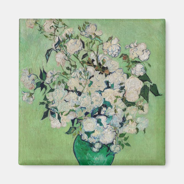 Stilleben Rosor i en vas av Vincent van Gogh Magnet (Framsidan)