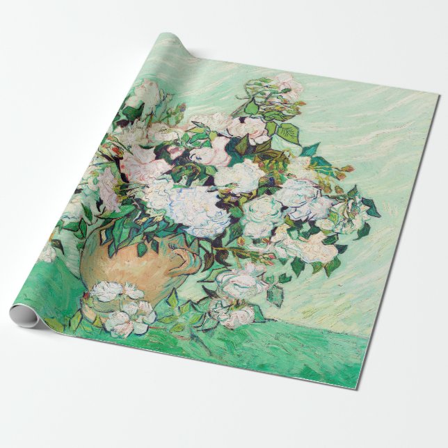 Stilleben Rosor i en vas av Vincent van Gogh Presentpapper (Utrullad)
