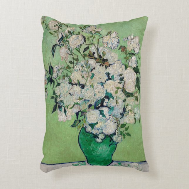 Stilleben Rosor i en vas av Vincent van Gogh Prydnadskudde (Framsidan(Vertikal))