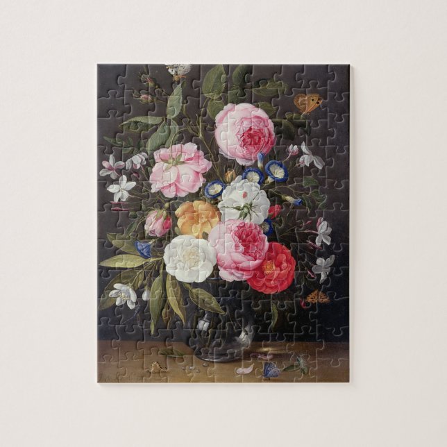Stilleben T32512 av blommor i en vas, 1661 (se Pussel (Vertikal)