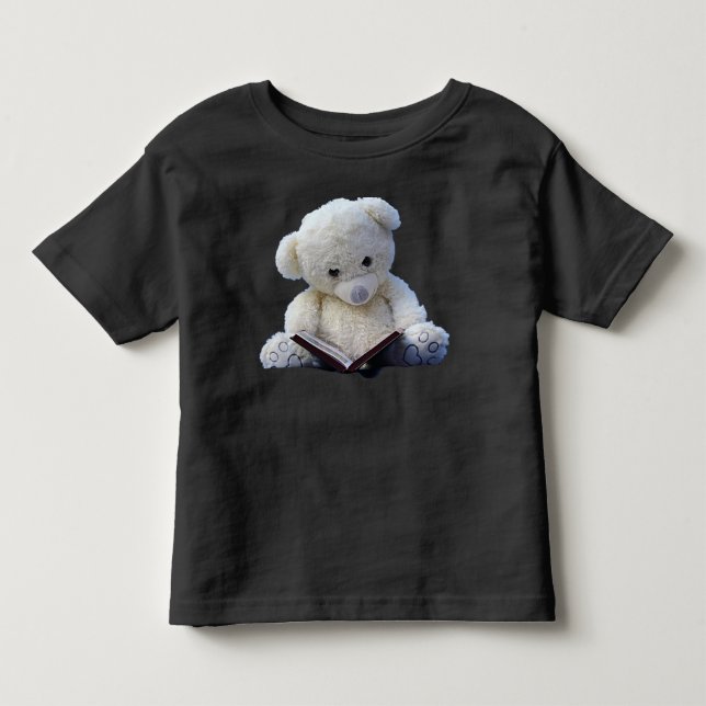 Stilleben, Teddy, Vit T Shirt (Framsida)