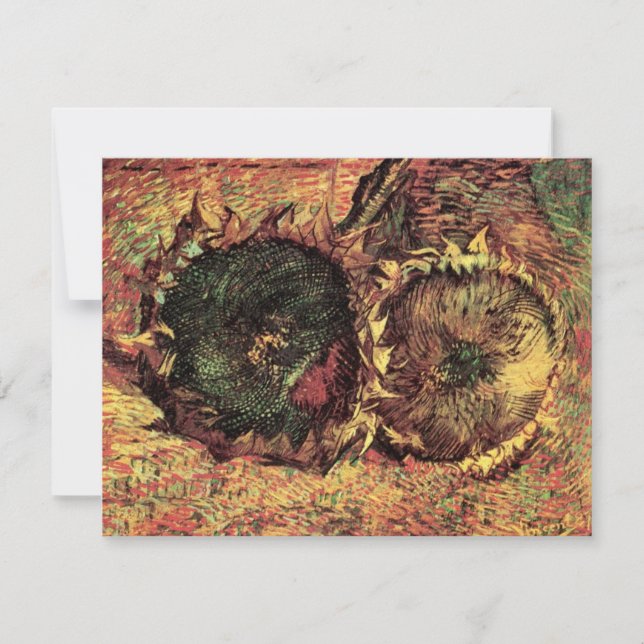 Stilleben Två skurna solrosor av Vincent van Gogh (Framsida)