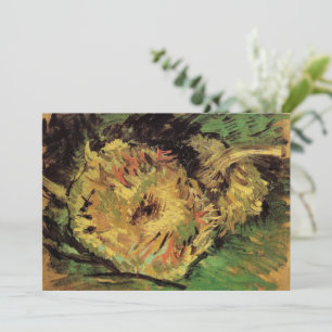 Stilleben Två skurna solrosor av Vincent van Gogh Inbjudningar