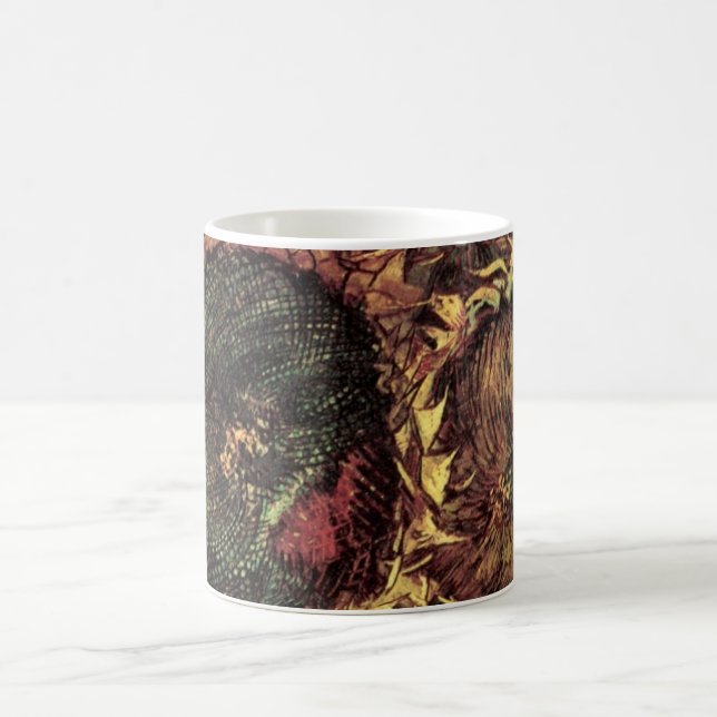 Stilleben Två skurna solrosor av Vincent van Gogh Kaffemugg (Center)