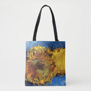 Stilleben Två skurna solrosor av Vincent van Gogh Tygkasse