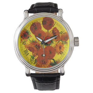 Stilleben Vas med 15 solrosor Vincent van Gogh Armbandsur