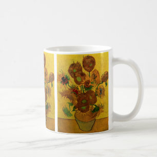 Stilleben Vas med 15 solrosor Vincent van Gogh Kaffemugg