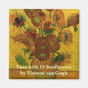 Stilleben Vas med 15 solrosor Vincent van Gogh Magnet
