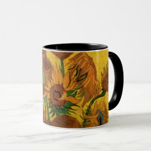 Stilleben Vas med 15 solrosor Vincent van Gogh Mugg