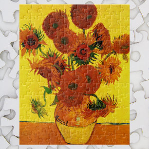 Stilleben Vas med 15 solrosor Vincent van Gogh Pussel