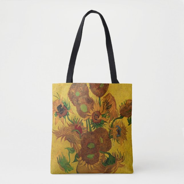 Stilleben Vas med 15 solrosor Vincent van Gogh Tygkasse (Framsida)