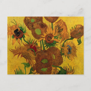 Stilleben Vas med 15 solrosor Vincent van Gogh Vykort