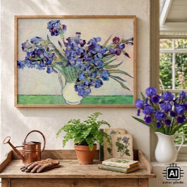 Stilleben Vas med Iris av Vincent van Gogh Poster