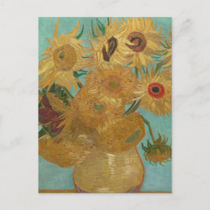 Stilleben: Vas med tolv solrosor, Van Gogh Vykort