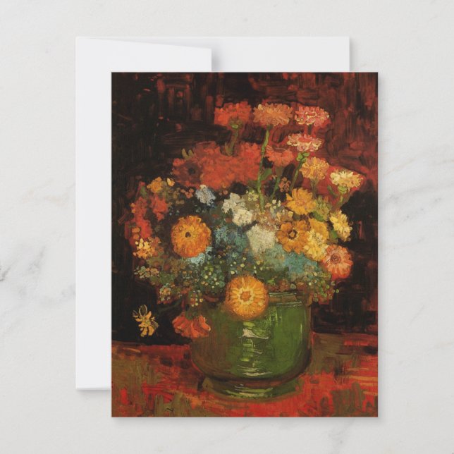 Stilleben Vas med Zinnias av Vincent van Gogh (Framsida)