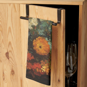 Stilleben Vas med Zinnias av Vincent van Gogh Kökshandduk