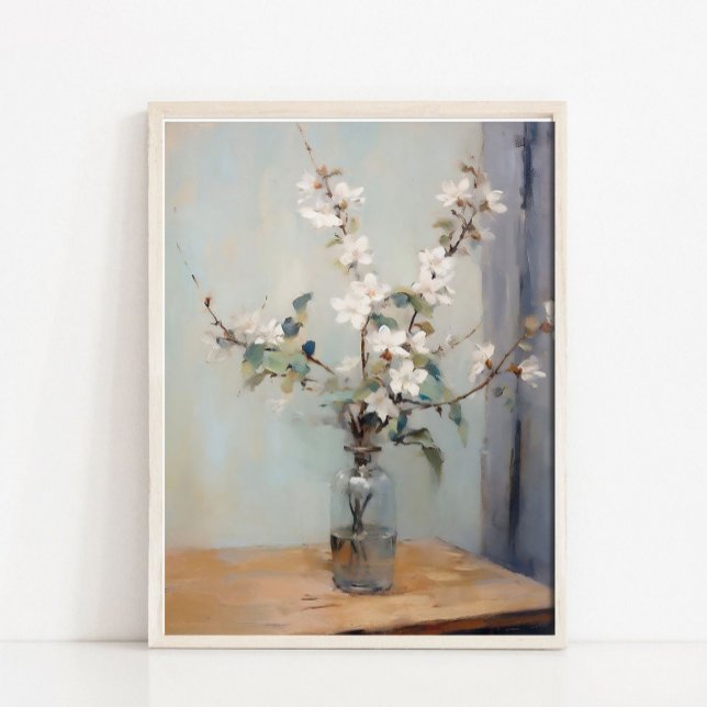 Stillebenmålning med blomvas, Vintage kök P Poster (Skapare uppladdad)