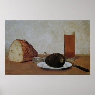 Stillebenöl och rädisa - Albert Anker Poster
