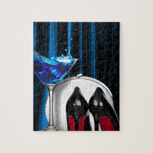 stilletos för flicka för glamourmartini pussel