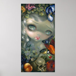 Stilleven I: Slak en Schedel ART PRINT lever fortf Poster