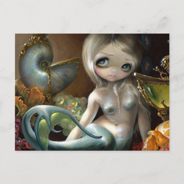 "Stilleven II:  Zeemeermin’ vykort (Framsida)