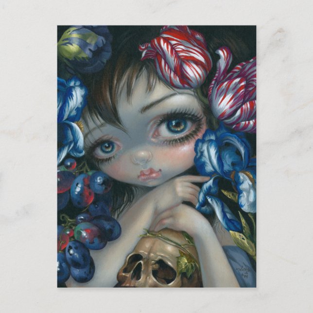 "Stilleven VII:  Blodkort Vykort (Framsida)