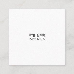 Stillhet är framsteg Minimalistisk skrivmaskin Fyrkantigt Visitkort