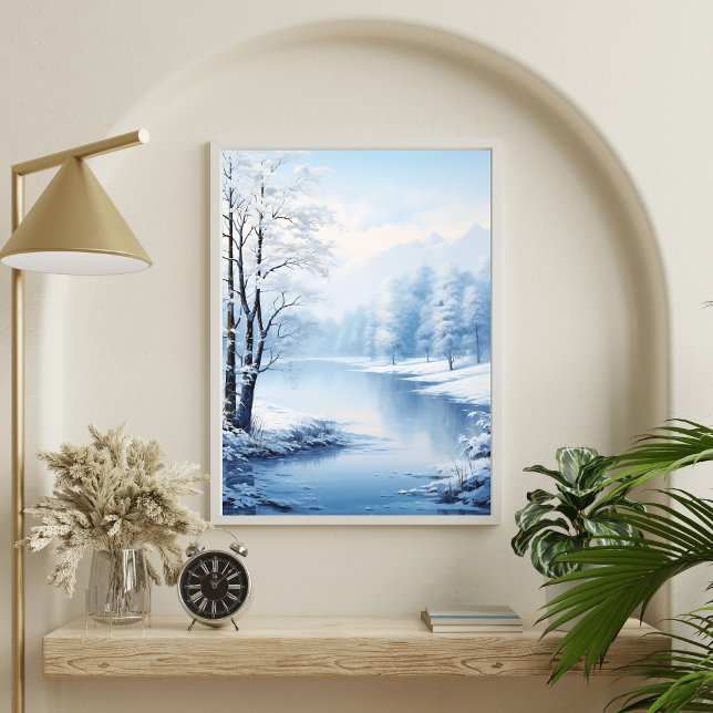 Stillhet hos vinter: Fryst liggande Sjö Poster (Skapare uppladdad)