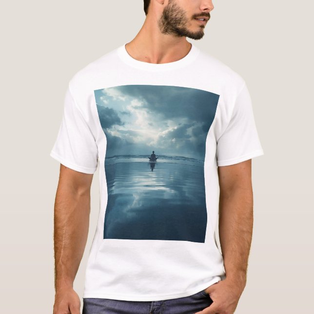 🌊 Stillhetens hav: Nirvana bortom turbulens T Shirt (Framsida)