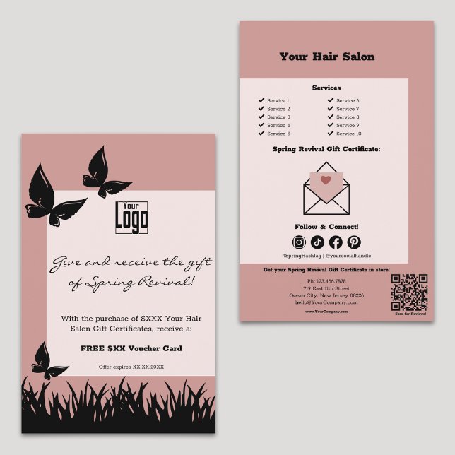 Stillist Vår Revival Gift Certificate Promotion Flygblad (Stylist Spring Revival Gift Certificate Promotion Flyer)