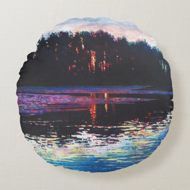 Stillness i mitt 2013 rund kudde (Framsidan)