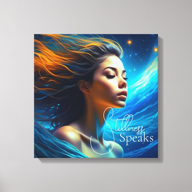 Stillness Speaks | Meditation Celestial Art Canvastryck (Framsida)