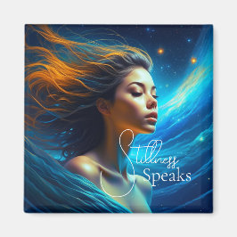 Stillness Speaks | Meditation Celestial Art Magnet