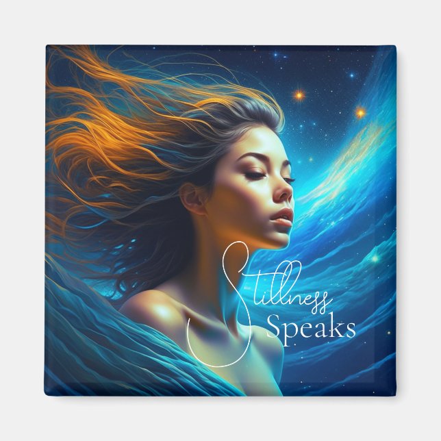 Stillness Speaks | Meditation Celestial Art Magnet (Framsidan)