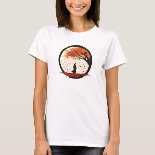 Stillness Zen Circle Autumn Falling Löv T Shirt