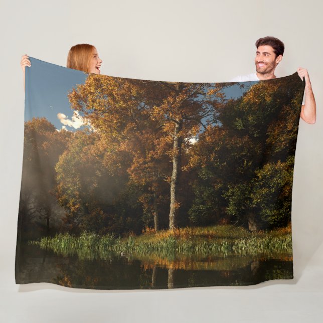 Stillwater (höst) Fleece Blanket (På plats)