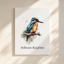 Stillwater Kingfisher Lakehouse Akvarell