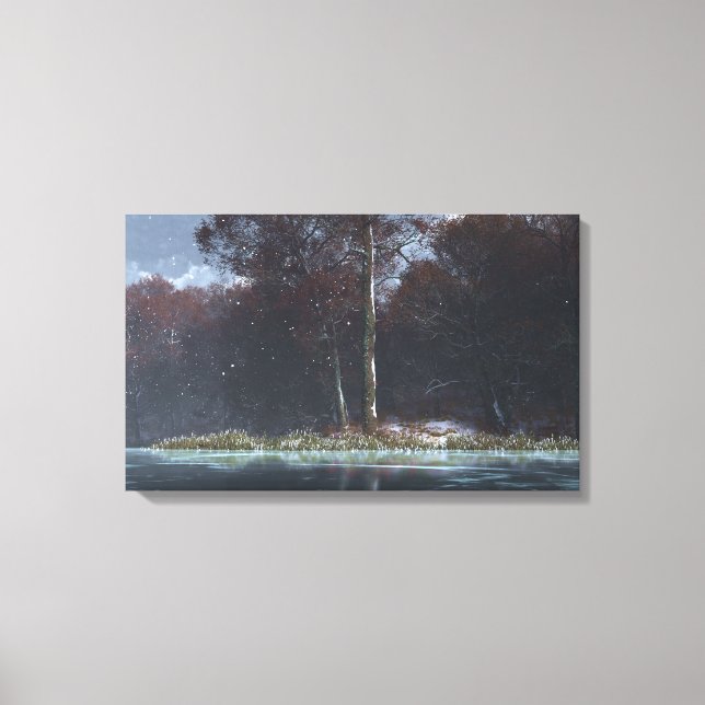 Stillwater (vintervatten) canvastryck (Framsida)