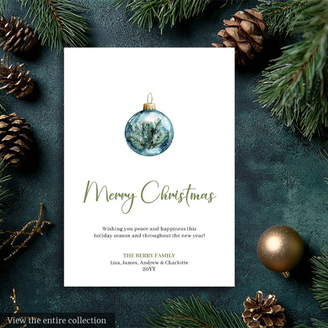Stilren bohemisk jordnära skandinavisk julkort (Chic Bohemian Earthy Scandinavian Holiday Card)