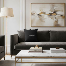 Stilren chic trendy cool elegant svart och vit kudde