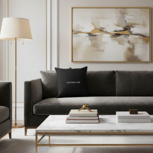 Stilren chic trendy cool elegant svart och vit kudde