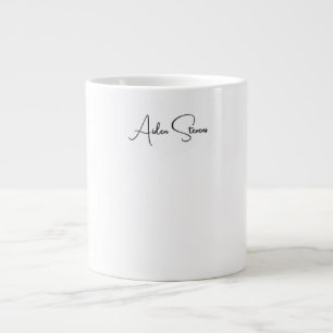 Stilren Enkel Ovanlig Svart & Vit Minimalistisk Na Jumbo Mugg
