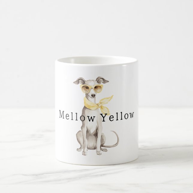 Stilren italiensk hund Mellow Yellow Kaffemugg (Center)