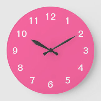 Stilren minimalistisk het rosa väggklocka